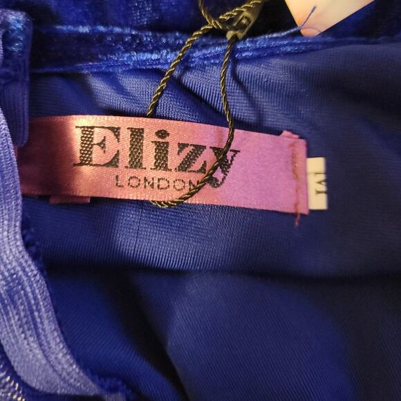 NWT Sapphire Blue Velvet & Black Lace Maxi Dress Whimsigoth Gothic Witchy - M‎ - Picture 6 of 8